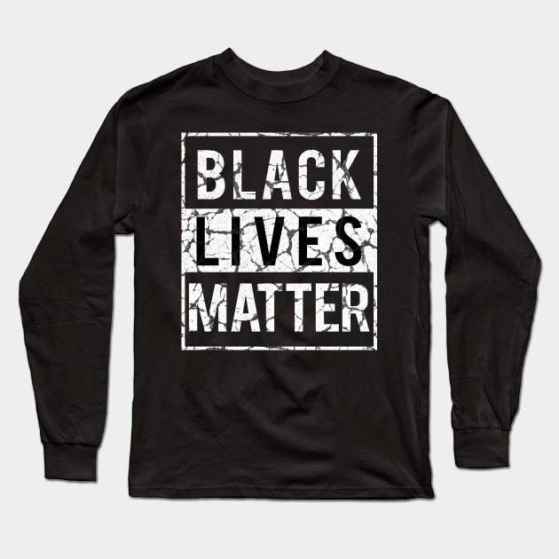 Black Lives Matter - Cracked Long Sleeve T-Shirt by ZazasDesigns